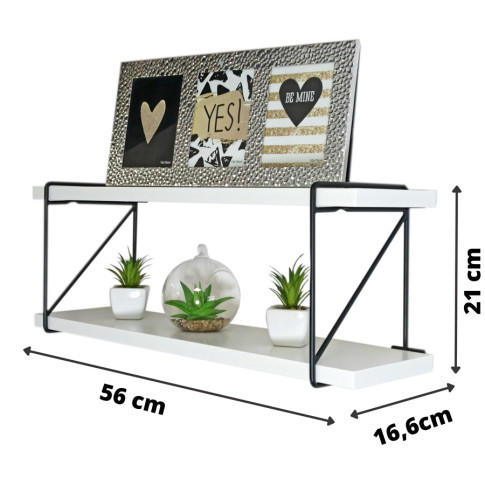 Wisząca półka Globis 3X wymiary