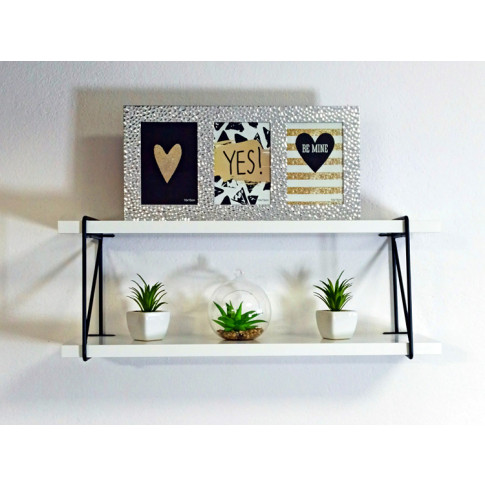 Wizualizacja półki ściennej Globis 3X biały