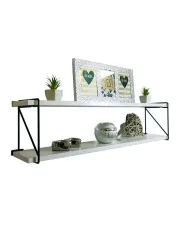 Nowoczesna biała półka ścienna - Penzo 4X w sklepie Edinos.pl