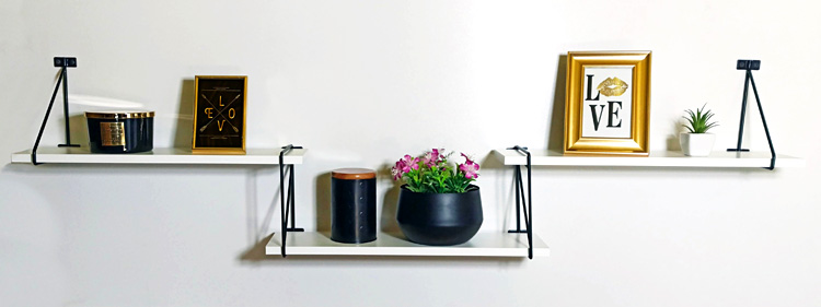 Wizualizacja półki ściennej Xeris 3X biały