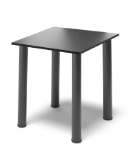 Czarny stół z metalowymi nogami - Korus w sklepie Edinos.pl