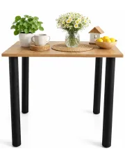 Industrialny stół w stylu skandynawskim z wykręcanymi nogami dąb craft - Isla w sklepie Edinos.pl