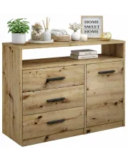 Klasyczna komoda z szufladami dąb artisan - Cermesa 3X w sklepie Edinos.pl