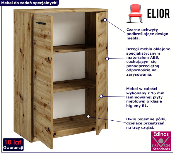 Komoda Lineo-dąb artisan