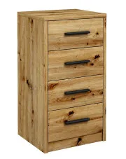Wąska komoda z szufladami dąb artisan - Gopox 5X w sklepie Edinos.pl