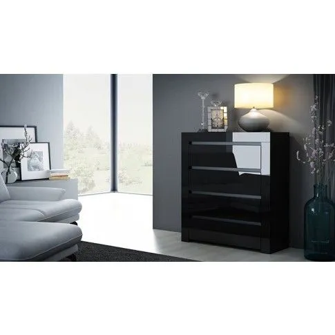 Zdjęcie lakierowana czarna komoda Margino 3X | Edinos.pl