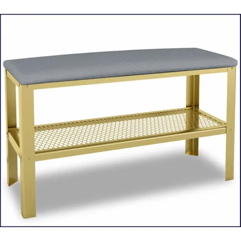 Puf do korytarza Nakari 3X złoty szary