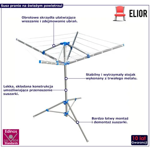 Suszarka na pranie do ogrodu Orma