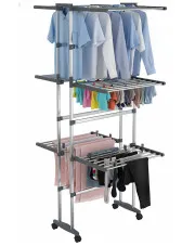 Trzypoziomowa mobilna suszarka na pranie - Utia w sklepie Edinos.pl