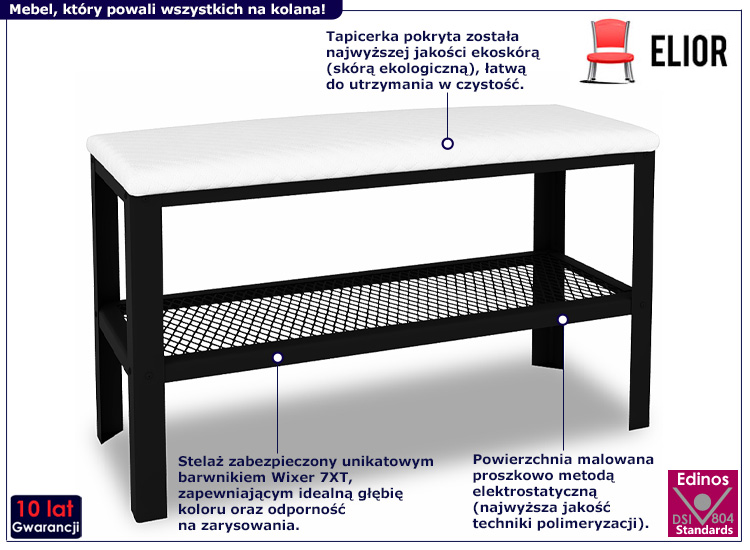 Siedzisko na buty Sagal 4X czarny+biały