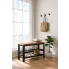 Siedzisko z metalowym stelażem w stylu loft czarny   ciemny beż Sagal 4X