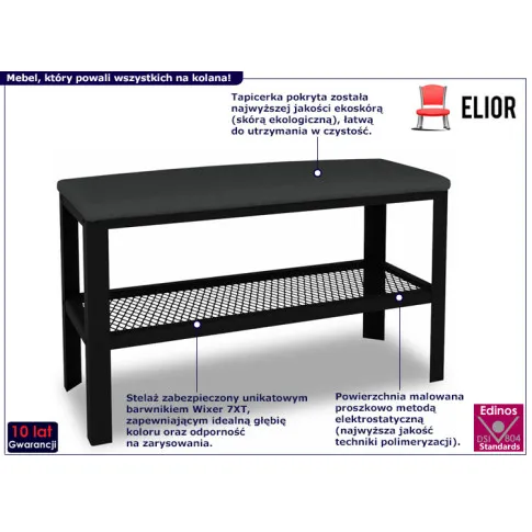 Loftowy puf Nakari 4X czarny