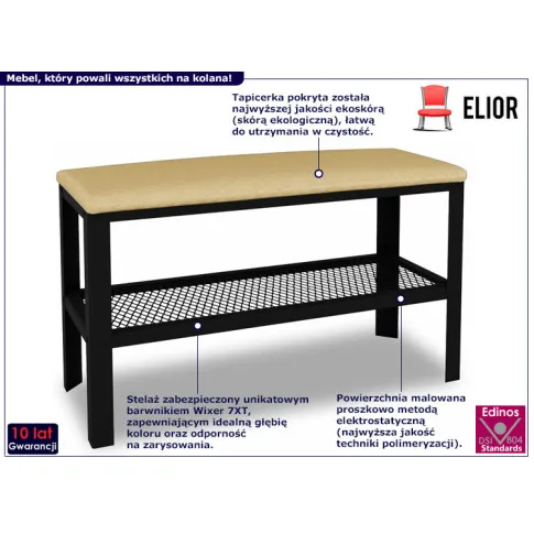 Loftowy puf Nakari 4X czarny jasny beż