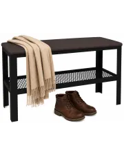 Siedzisko do przedpokoju w stylu loft czarny + wenge - Sagal 4X w sklepie Edinos.pl