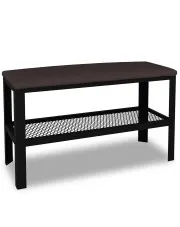 Siedzisko do przedpokoju w stylu loft czarny + wenge - Sagal 4X w sklepie Edinos.pl