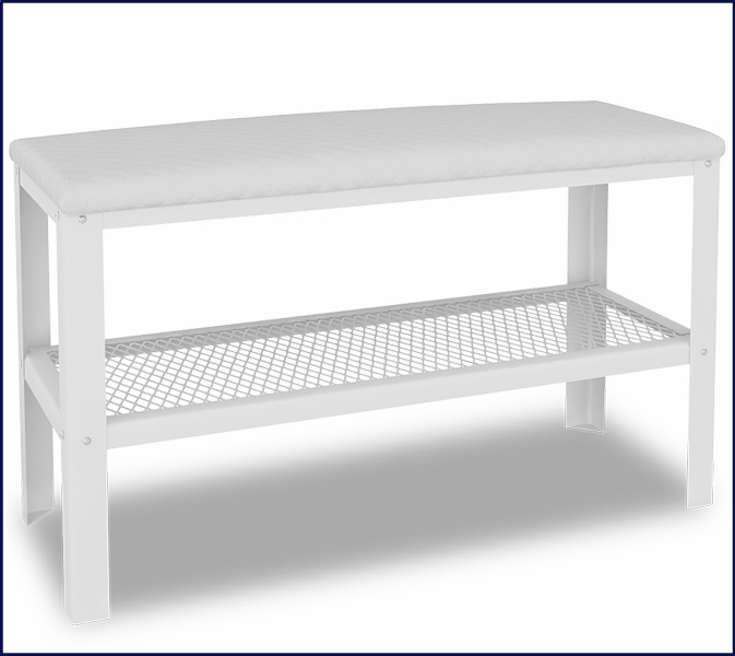 Puf z półka na buty Sagal 5X biały