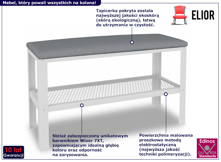 Siedzisko na buty Sagal 5X biały+jszary