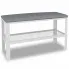 Skandynawskie siedzisko z półką na buty biały + szary - Sagal 5X