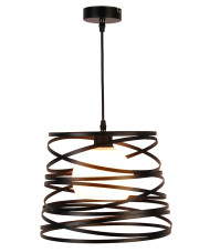 Czarna lampa wisząca w stylu loft - T004 - Rollon w sklepie Edinos.pl