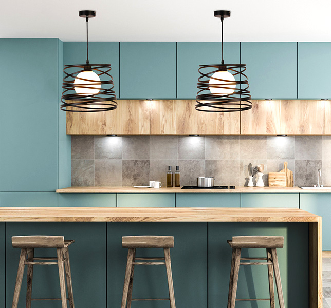 Wizualizacja lampy wiszącej T004-Masha czarna