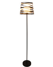Czarna lampa podłogowa w stylu industrialnym - T001 - Masha w sklepie Edinos.pl