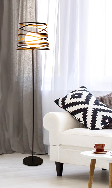 Wizualizacja lampy podłogowej T001-Masha czarny