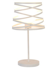 Biała lampa stołowa w stylu industrialnym - T002 - Rollon
