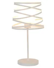 Biała lampa stołowa w stylu industrialnym - T002 - Masha w sklepie Edinos.pl