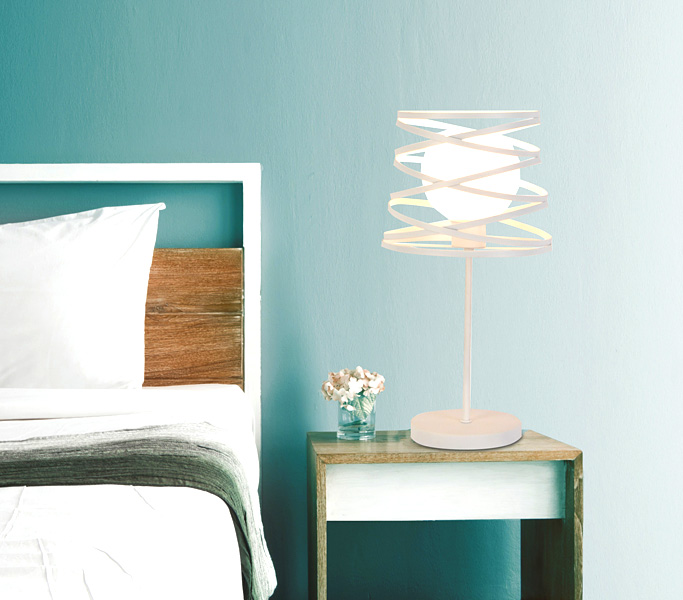 Wizualizacja lampy stołowej T002-Masha białej