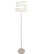 Biała metalowa lampa podłogowa - T001 - Masha w sklepie Edinos.pl