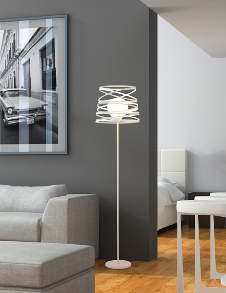 Wizualizacja lampy podłogowej T001-Masha białej