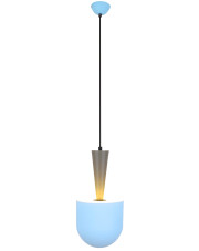 Niebieska lampa wisząca w stylu skandynawskim - T013 - Fugi w sklepie Edinos.pl