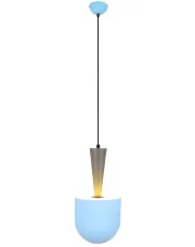 Niebieska lampa wisząca w stylu skandynawskim - T013 - Lumac w sklepie Edinos.pl