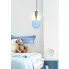 Wizualizacja niebieskiej lampy wiszącej T013 Fugi