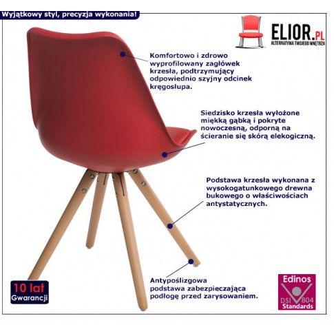 Fotografia Krzesło Lafao - czerwone z kategorii Krzesła
