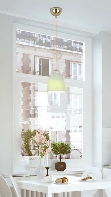 Produkt Zielona wisząca lampa dzwonek - V012-Ilumi