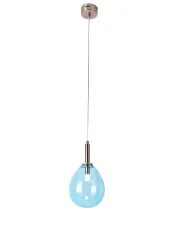 Szklana niebieska lampa wisząca - T009 - Iser w sklepie Edinos.pl