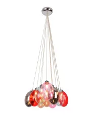 Wielokolorowa lampa wisząca z metalizowanego szkła - T007 - Iser w sklepie Edinos.pl