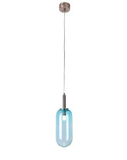 Niebieska cylindryczna lampa wisząca LED - V013-Solis w sklepie Edinos.pl