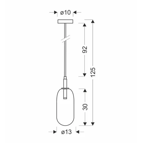 srebrna lampa wisząca V013 Solis LED długa