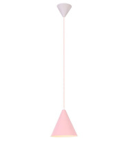 Różowa lampa wisząca metalowy stożek - V014-Selio w sklepie Edinos.pl