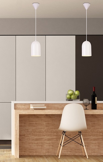 Produkt Biała długa lampa nad wyspę - V015-Vilat