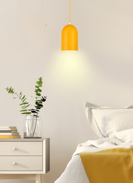 Produkt Żółta owalna lampa wisząca - V015-Suvio