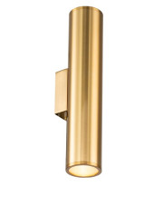 Złoty podłużny kinkiet z dwoma punktami świetlnymi 50 cm - V024-Idalis
