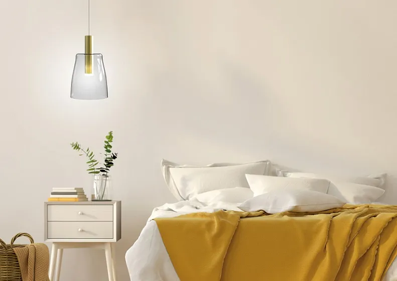 Produkt Szklana minimalistyczna lampa wisząca LED - V028-Olsa