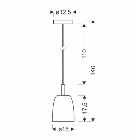 szklana złota lampa wisząca V028 Totemi LED