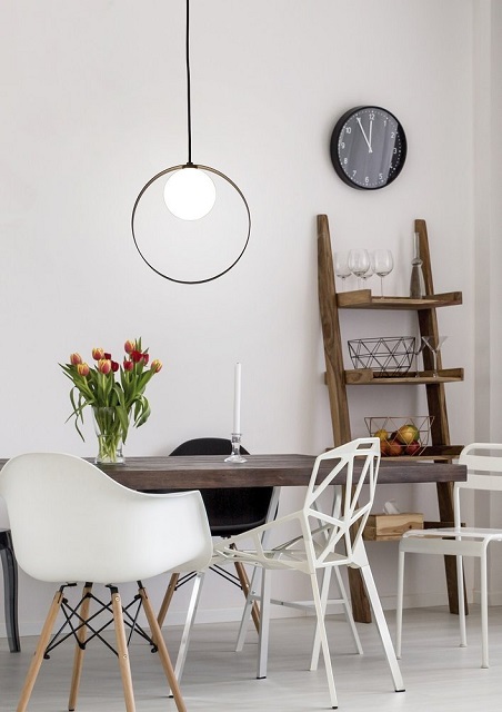 Produkt Czarna metalowa lampa wisząca koło - V029-Milton