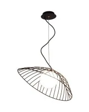 Czarna ażurowa lampa wisząca - V031-Marsylex w sklepie Edinos.pl