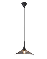 Czarna metalowa lampa wisząca w stylu loft  - T019 - Ketis w sklepie Edinos.pl