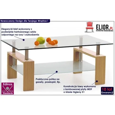 Fotografia Ława szklana Dimil - buk z kategorii Salon